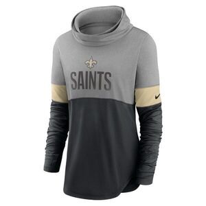 NWOT NFL Nike DriFit New Orleans Saints Cowl Neck‎ Long Sleeve Shirt Womens S